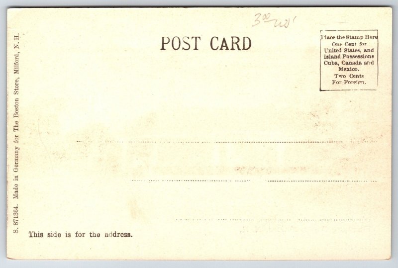 Milford New Hampshire~Fitchburg Line Railroad Depot~Train Station~c1905 Postcard