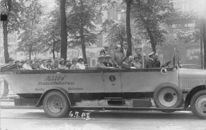 RPPC ELITE RUNDFAHRIEN CAR BERLIN POTSDAM GERMANY REAL PHOTO POSTCARD (c. 1920s)