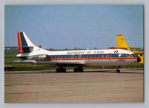 Aviation Airplane Postcard Republique du Tchad Airlines Caravelle Chad BC1