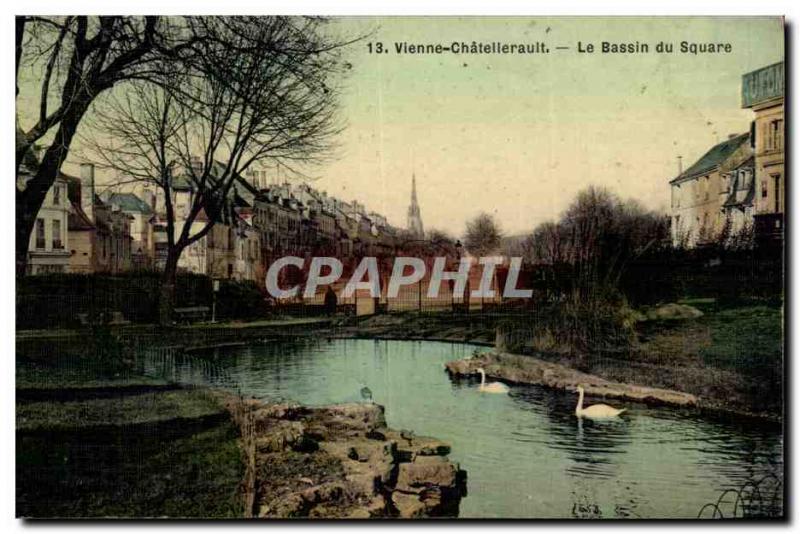 Vienna Chatellerault Old Postcard The square basin (TOILEE map)