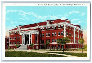 1944 Lincoln Hall Northern State Teachers College Aberdeen SD Postcard