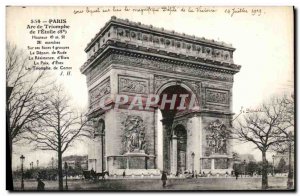 Old Postcard Paris Arc de Triomphe Etoile L