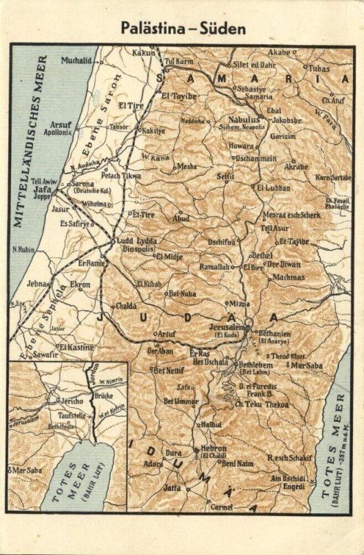 israel palestine, Southern Region Map (1920s) (1)