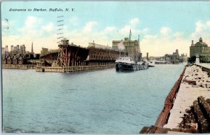 Entrance to Harbor Buffalo New York Postcard 1911