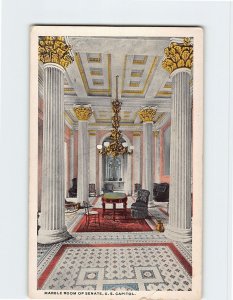 Postcard Marble Room Of Senate, U. S. Capitol, Washington, District of Columbia