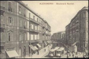 egypt, ALEXANDRIA, Boulevard Ramleh, TRAM (1920s)