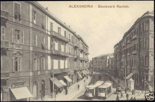 egypt, ALEXANDRIA, Boulevard Ramleh, TRAM (1920s) 