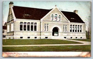 Augusta   Maine  Lithgow  Library   Postcard