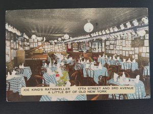 Vintage Postcard 1950 Joe King's Rathskeller 17th & 3rd Avenue New York City, NY