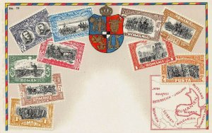 Romania, Classic Stamp Images on Early Postcard, Published by Ottmar Zieher