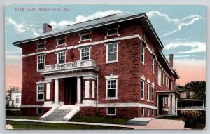 Waterville ME Elks Club 1916 to Augusta Maine Postcard F25