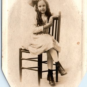 IDd c1910s Cute Little Girl RPPC Adorable Real Photo Minnette Lenora A124