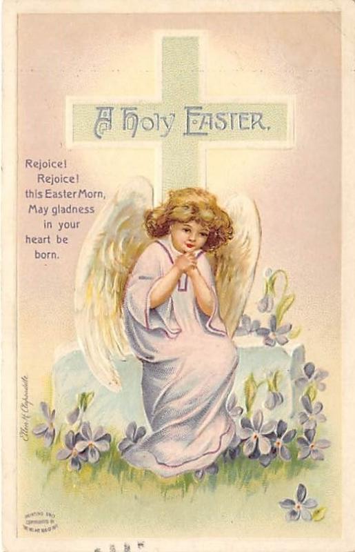 Artist Ellen Clapsaddle Easter Post Card Postal Used Unknown