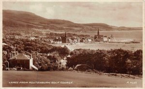 RPPC LARGS FROM ROUTENBURN GOLF COURSE AYSHIRE SCOTLAND REAL PHOTO POSTCARD 1939