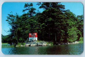 1960 Thousand Islands New York Postcard Arthur Godfrey Island International Rift