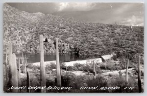 Tucson AZ RPPC Sabino Canyon Reservoir Real Photo Postcard V23