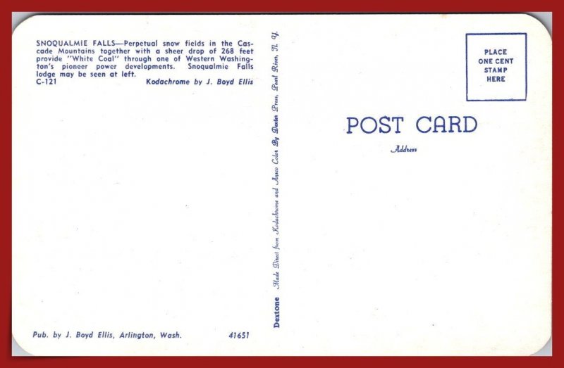 Washington - Snoqualmie Falls- [WA-182]