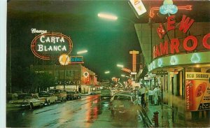 Automobiles Dexter Gus Nuevo Laredo Mexico Night Neon #MB-154 Postcard 20-6638