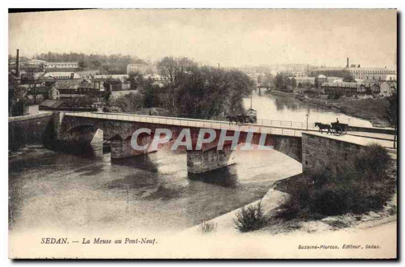 Postcard Old Meuse Sedan at New Bridge