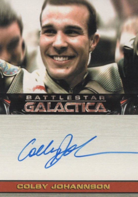 Colby Johannson Battlestar Galactica TV Show Hand Signed Card Photo