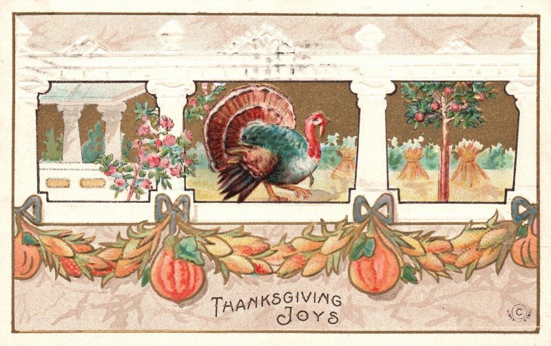 1911 Thanksgiving Joy Turkey Special Celebration Holiday Vintage Postcard