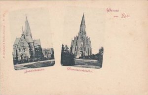 Germany Kiel Gruss Aus Jacobikirche und Garnisonskirche