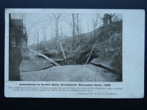 Cheshire NORTHWICH Subsidence in Verdin Park c1908 Postcard by C.E. Hall