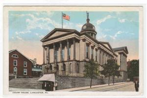 Court House Lancaster Pennsylvania 1920s postcard