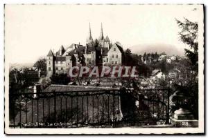 Modern Postcard Neuchatel The castle