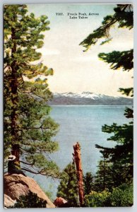 California~View Of Freels Peak Seen From Across Lake Tahoe~Vintage Postcard