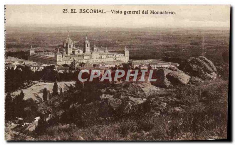 Postcard Old El Escorial General Vista Del Monasterio