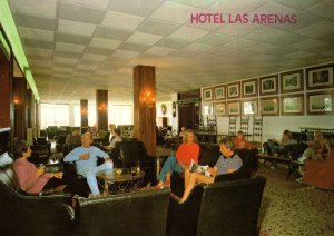 Hotel Las Arenas Mallorca Reception Lounge 1970s Postcard