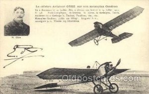 M. Obre Early Air Airplane Unused crease right edge, corners are close to per...