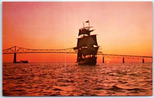 M-51361 The Bounty Under Sail at Twilight St Petersburg Florida USA