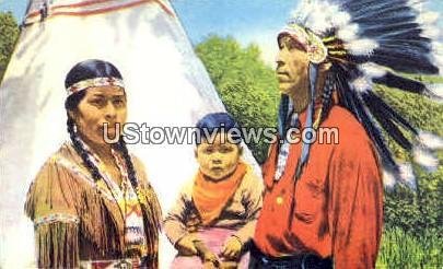Indian Family - Cherokee, North Carolina NC  