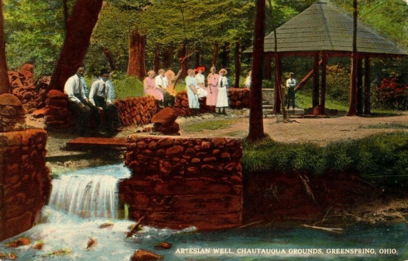 Aug 1915 Greenspring Chautauqua Program Preachers Quartette Postcard P16 