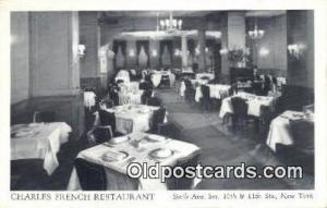 Charles French Restaurant, New York City, NYC USA Unused 