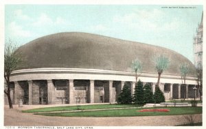 Vintage Postcard 1920's Mormon Tabernacle Temple Square Salt Lake City Utah