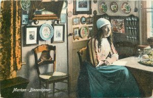 Marken type Netherlands folk interior postcard