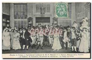 Old Postcard Fanfan la Tulipe Operette 4 tables of M and J P Ferrier Music Pe...