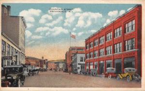 Providence Rhode Island Fountain Street Antique Postcard J55911 