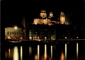 Passau, Germany, picturesque city, Danube River, Rathaus, Dom cathedral Postcard