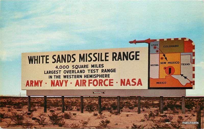 ALAMOGORDO, NEW MEXICO White Sands Missle Range Petley postcard 2236