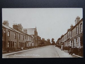 Warwickshire RUGBY Cambridge Street c1915 RP Postcard by Greer Stationers