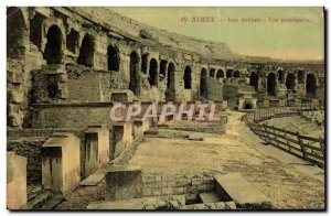 Old Postcard Nimes Arenes The Inner View