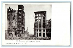1906 Sacramento Montgomery St. Earthquake Disaster Fire California CA Postcard