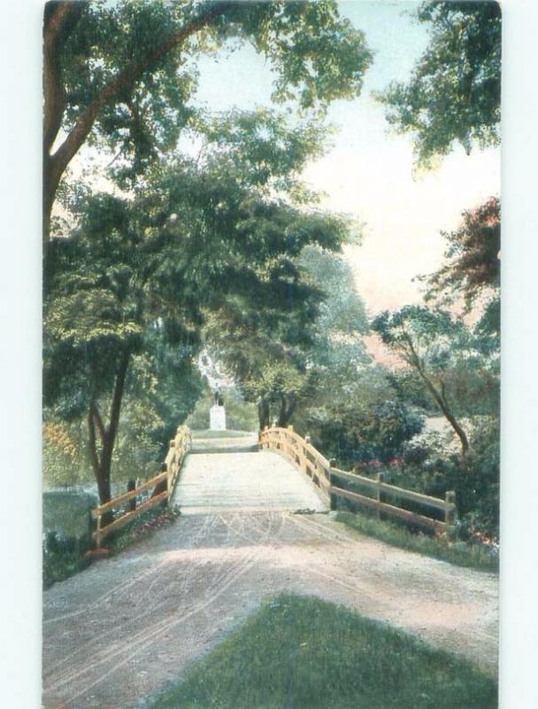 Unused Divided-Back BRIDGE SCENE Concord - Boston Massachusetts MA d4281@