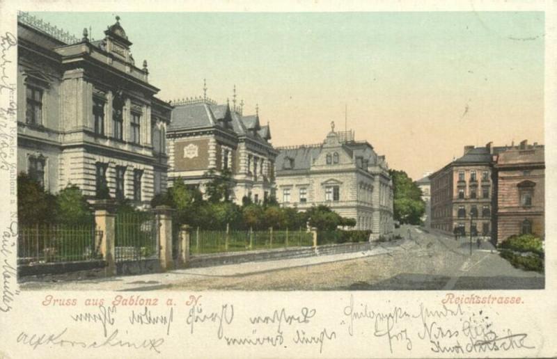 czech, JABLONEC NAD NISOU, GABLONZ, Reichsstrasse (1899)