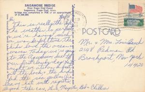 Sagamore Bridge over Cape Cod Canal - Sagamore, Massachusetts - pm 1973