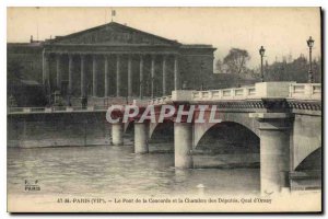 Old Postcard Paris VII Le Pont de la Concorde and the Chamber of Deputies For...